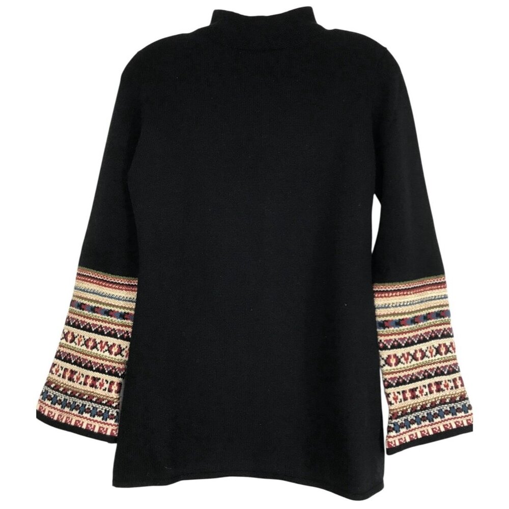 Malo Sweater Womens Small Black Apres Ski Christmas‎ Holiday Cashmere Made Italy
